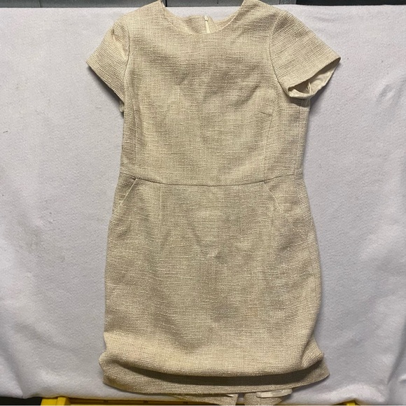 Boden Cream Textured Dress - Picture 2 of 9